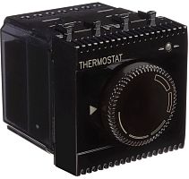 Терморегулятор механический с датчиком модульный DKC Avanti 2 мод. 0С +30С черный квадрат картинка